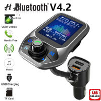 ฟรีอะแดปเตอร์วิทยุชุดเครื่องชาร์จ Usb Bluetooth เครื่องส่งสัญญาณรถยนต์ Mp3 Fm