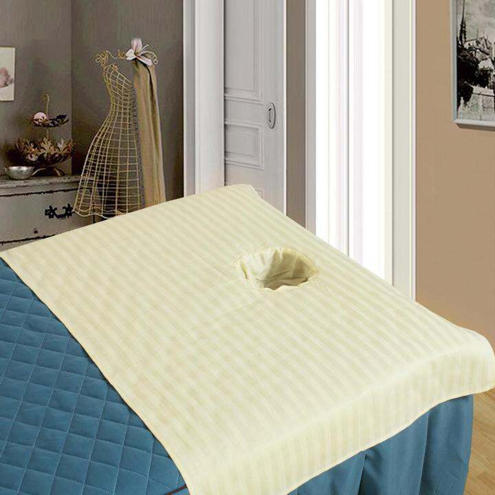 Blesiya Pure Cotton Massage Table Face Hole Towel Beauty Bed Cover