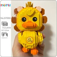 Moyu 97055 Zodiac Leo Duck Animal Constellation Pet Doll Model DIY Mini Diamond Blocks Bricks Building Toy for Children no Box