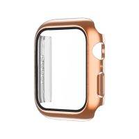 ชุดเคสสำหรับ Apple Watch ขาวดำ PC + นาฬิกาฟิล์มกันรอยกันกระแทกเคลือบด้วยไฟฟ้า3/2/1 38มม.