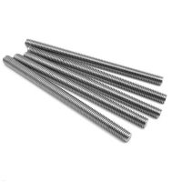 Length 150mm Stainless Steel Cylinder Linear Rail Round Rod Thread M3 - M12 Shaft DIN975 Metric Thread Bar Studding Rod