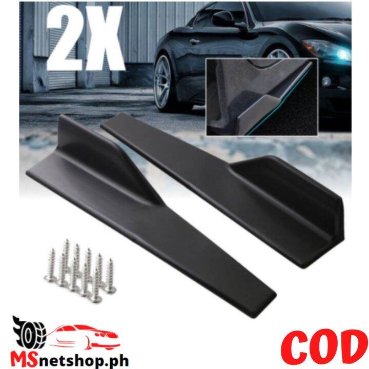 Car Side Skirt Diffuser 45cm Splitters Winglet Shovel Wings Lazada PH