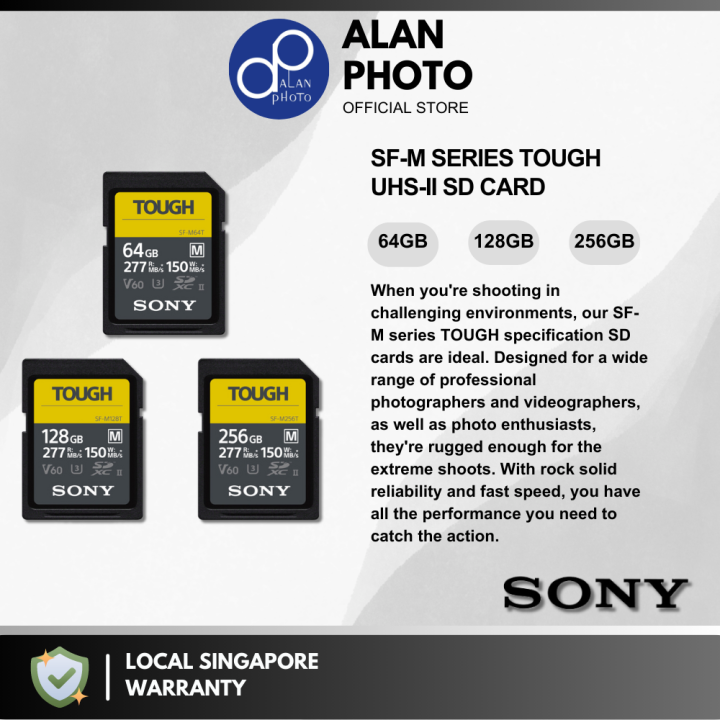 Sony SF-M Tough Series UHS-II SDXC Memory Card 64GB SF-M64T/T1 / 128GB