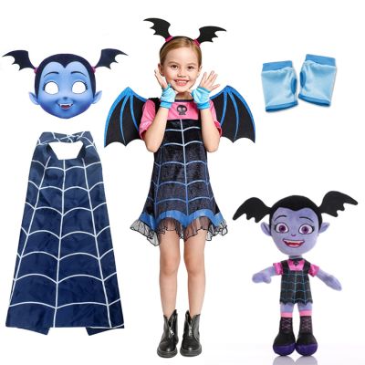 〖jeansame dress〗 Disney Vampira คอสเพลย์สำหรับเด็กผู้หญิงเจ้าหญิงแต่งตัวฮาโลวีนเครื่องแต่งกาย Carnival Party ปลอมตัวน่ากลัว Vampire Devil Witch