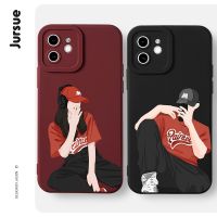 Ready Stock! JURSUE เคสคู่ เคสไอโฟน คู่รัก กันกระแทกซิลิโคนนุ่มการ์ตูนน่ารักตลก เคสโทรศัพท์ Compatible for iPhone 14 13 12 11 Pro Max SE 2020 X XR XS 8 7 6 6S Plus พลัส XYH335