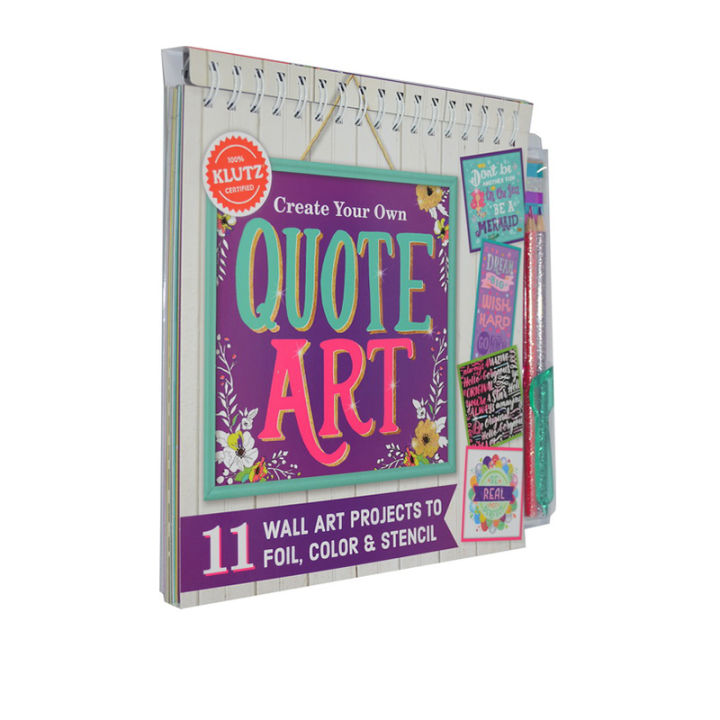 klutz-create-your-own-quote-art-in-english-original-creates-its-own-art-color-to-decorate-childrens-art-enlightenment-book-steam-system