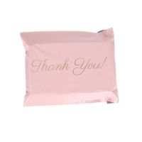 Pink Color Thank you Courier Bag Poly Express Logistics Packaging Bags 50Pcs Custon Logo Clothing Shipping Mailing Storage Pouch ?