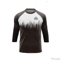 【hot】☼✚☽  3/4 Sleeve Jersey Downhill Enduro Maillot Mens bmx MTB Cycling Short Sweatshirt