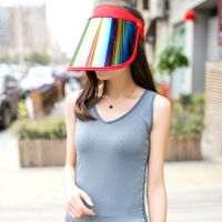 【CW】 Top Hat Plastic Panel UV Protection Adjustable Large Wide Brim Motorcycle Beach Cap