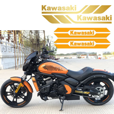 แผ่นกันแรงกระแทกรถจักรยานยนต์สติกเกอร์สะท้อนแสงคาวาซากิสำหรับตกแต่งแถบด้านข้างของ KAWASAKI Z100/900/800/750/650 Ninja 400 W800 ZX-6R Er6n