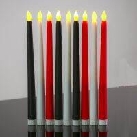 4pc Flameless Pointed Candle Light Long Christmas LED Candle Battery Powered Decorative Church Flickering Candle Light for Event