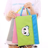 Cartoon Double A4 Papers Receive Bag Handbag Water-Proof Oxford Cloth Materials Bag Students Lovely Zipper Bag Cheaper 【AUG】