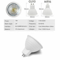 10ชิ้นโคมไฟ LED หรี่แสงได้ MR16 GU10ชิปหลอดไฟ LED สปอตไลท์ AC 220V 30องศาสำหรับสำนักงานบ้านแผ่นเรืองแสงสีขาว