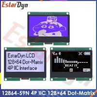 12864 IIC 4P โมดูล LCD 128X64 I2C ฟันเฟืองดิสเพลย์กราฟฟิก ST7567S บอร์ดจอแผง LCM 128X64หน้าจอเมทริกซ์จุดสำหรับ Arduino