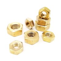 5/10/25/50/100pcs DIN934 M1 M1.2 M1.4 M1.6 M2 M2.5 M3 M4 M5 M6 M8 M10 M12 Solid Brass Copper Hex Nut Hexagon Nut High Quality Nails Screws Fasteners