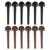 【hot】▨  12 Pcs/Set Oud String Pegs Mahogany Ebony Lute Tuning Shaft Parts Musical Instrument Accessories