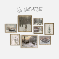 โปสเตอร์ฉากหิมะ: ภาพวาดผ้าใบภูมิทัศน์ธรรมชาติ,Chalet Art Print, Japan Korea Aesthetics Wall Picture, Ideal For Living Bedroom Decor 0922