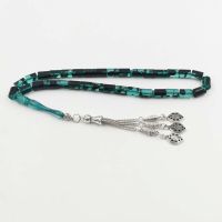 Resina Blu Tasbih 33เพอร์ไลน์ Di Preghiera Rosario Islamico Bracciale Moda Araba Nappa In Metallo Musulmano Misbaha Accessori Reca Portata Di Mano