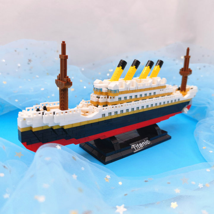 ใหม่-rms-cruise-sank-titanic-break-in-half-building-blocks-เรือชุดเรือรุ่น-construcrion-ชุด-brinquedos-คริสต์มาสของขวัญ