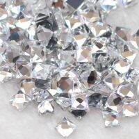 Brand Wholesale Clear Crystal Black Square Shape Hot Fix Rhinestones Strass Crystal Rhinestones Trim for Dresses Bags