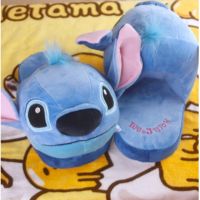 ﹍ cri237 Stitch Autumn Winter Indoor Slippers Sole Shoes Warm Home Plush Surface Anti-Slip Couple Cotton Little Girl Birthday Gifts Valent