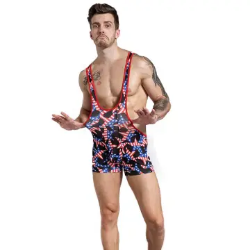 2024 Men Powerlift Suspenders Suit Wrestling Singlets Skinsuit