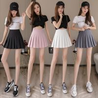 กระโปรงมินิทรงเอจีบ กระโปรงเทนนิสสีพื้น มีซับใน Solid color pleated skirt 0323