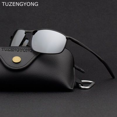 TUZENGYONG กรอบอัลลอยสำหรับผู้ชายแว่นกันแดดชายแบบโพลาไรซ์เดอโซล UV400แว่นตากันแดดขับรถ