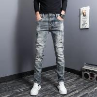 2023 Spring and Autumn New Fashion Trend Retro High-End Small Foot Pants Mens Casual Slim Comfortable Large Size Stretch Jeans