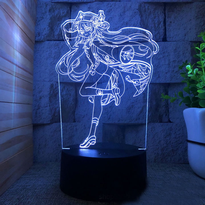 genshin-impact-hu-tao-3d-led-lamp-for-bedroom-manga-night-lights-anime-action-figure-decoration-children-kawaii-gift