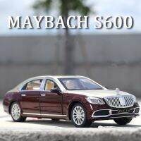 1:24 Maybach S650 S600อัลลอยโมเดลรถเหล็กของเล่นยานพาหนะรถโมเดลรถจำลองเสียงและแสงของขวัญสำหรับเด็ก