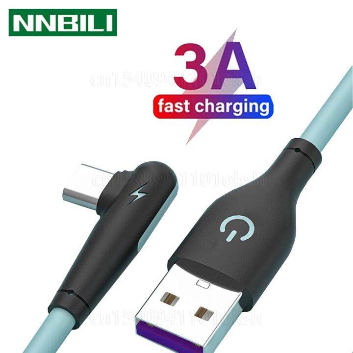 สายเคเบิล-usb-type-c-3a-สายไฟซิลิโคนชาร์จเร็ว-usb-fast-liquid-90เครื่องชาร์จยูเอสบีชาร์จได้เร็ว