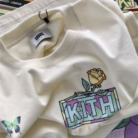 Kith Box Logo T-shirt Casual Men Women 1:1 Best Quality Kith T Shirt Floral Print 2021 Summer Daily Men Tops