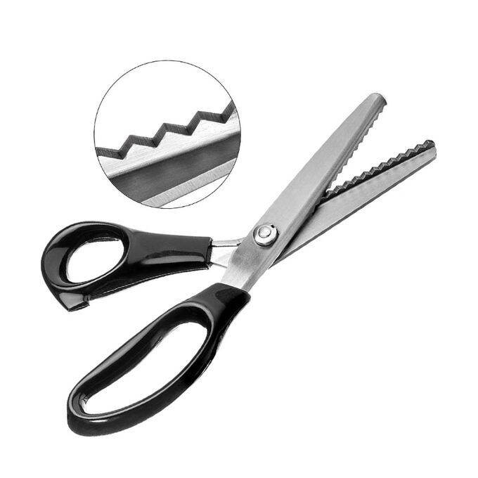 9" PINKING SHEARS WITH 5MM SAWTOOTH EDGE TAILORING SCISSORS GUNTING