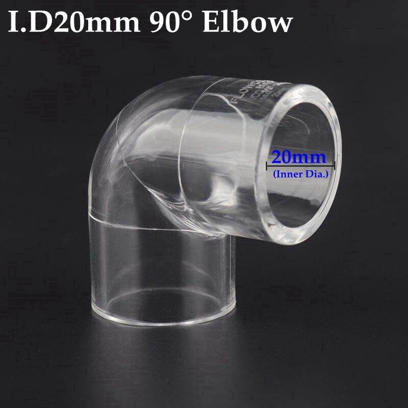 Plexiglass Water Supply Tube Clear Acrylic Pipe Fittings 1pc 20mm