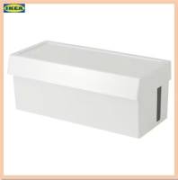 กล่อง กล่องเก็บสายไฟ พร้อมฝาปิด ขนาด 14x32x12 ซม. SÄTTING แชตทิง (IKEA)