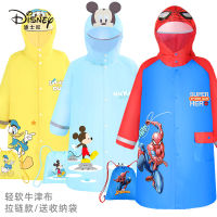 เสื้อกันฝนสำหรับเด็ก Disney,เด็กชายแมงมุมกับกระเป๋าเป้สะพายหลังพื้นที่หนาสำหรับเด็กวัยหัดเดิน,ทารก,เสื้อกันฝนของนักเรียนชั้นประถมศึกษา