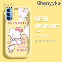 เคส Chenyyka สำหรับ OPPO Reno 4 5G Reno4 5G Reno 4 SE เคสการ์ตูนลายแมว Hello น่ารักใหม่อัปเกรดกันกระแทกแบบใสซิลิโคนสีนิ่มเคสมือถือโปร่งใสลายกล้องถ่ายรูปสร้างสรรค์ฝาครอบป้องกัน