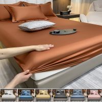 【hot】！ Egyptian Cotton Fitted Bed Sheet Elastic Bedsheet Bedspreads Soft Wrinkle-Free Mattress Cover King Size