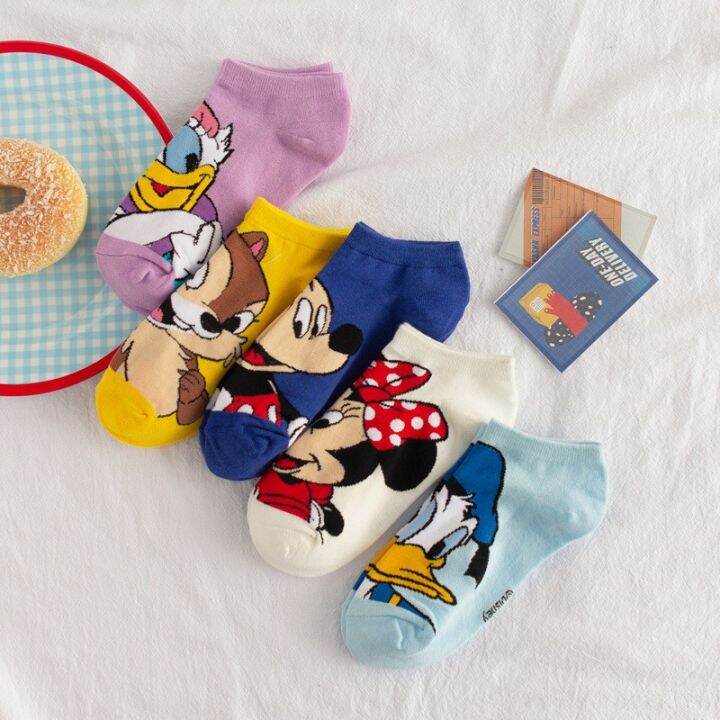 cute-donald-women-breathable-short-socks-candy-color-cartoon-uni-ankle-sock