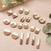 20pcs Resin Wood Pendants Mixed Teardrop Rectangle Donut Rhombus Ring shape for Jewelry Necklaces Earrings Bracelets Making DIY