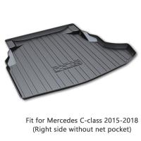 1Set Car Cargo rear trunk mat For Mercedes benz C class 2021 2020 2019 W205 Without net 2015 2016 2017 2018 Styling Anti-slip Mat accessories