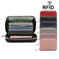 【CW】WESTERN AUSPICIOUS Women Business Card Holder Cow Leather Card Wallet Prevent RFID Female Credit Card Holder Red Blue Purple New