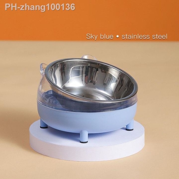 safe-neck-cat-dog-bowl-15-degrees-raised-stainless-steel-kitten-food-bowls-non-slip-crash-elevated-puppy-cat-feeding-supplies