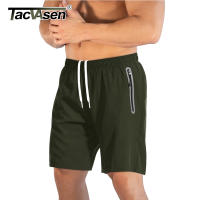 TACVASEN Summer Casual Quick Dry Shorts Mens Elastic Waist Sweat Shorts Zip Pocket Athletic Gym Workout Running Sports Shorts