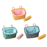 Small Animal Hammock Hanging Basket Warm Bed Cage Accessories and Habitats Removable Nest Mats for Hamster Sugar Glider