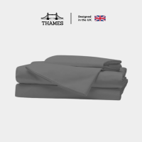 Thames Premium ผ้าปูที่นอน6ฟุต 3.5ฟุต ชุดเครืองนอนครบชุด 3.5ชิ้น/2ชิ้น 6ฟุต/3 ชิ้น Off-white Plant สีเทาอ่อน เทาเข้ม ผ้าปูที่นอน