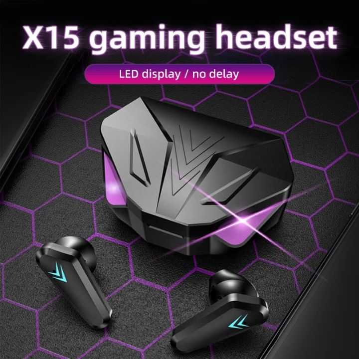 X15 TWSชุดหูฟังเกมเมอร์ หูฟังบลูทูธไร้สาย ตัดเสียงรบกวน หูฟังเล่นเกม