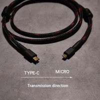 ไฮไฟสาย USB ที่มีคุณภาพสูง Type C เพื่อ M Icro Mini B ชาย USB 2.0สายข้อมูลสายสัญญาณเสียงสำหรับถอดรหัสการ์ดเสียง DAC เครื่องพิมพ์