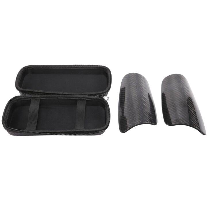 Carbon Fiber Soccer Shin Guards with Carry Case Breathable Professional